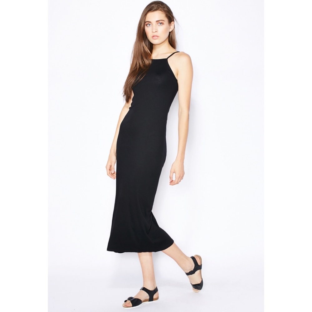 TopShop Body-con Ribbed Tank Dress Black Size 6